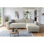 BOBOCHIC BELLA – Canapé d’angle réversible 4 places, convertible avec coffre – Beige