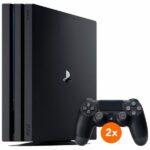 Console Sony PlayStation 4 Pro 1 To + 2 Manettes Dualshock 4 – Noir