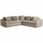 WILLEM – Canapé d’angle panoramique 5 places – Beige