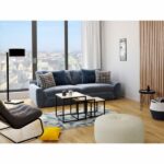 WILLEM – Canapé droit fixe 3 places – Bleu clair