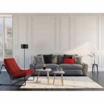 WILLEM – Canapé droit fixe 3 places – Anthracite