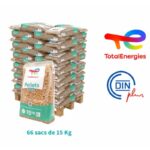 PALETTE – GRANULÉS DE BOIS TOTALENERGIES – 66 SACS DE 15 KG