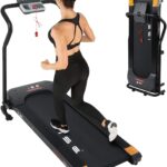 ISE Tapis de Course Pliable Electrique, Tapis Roulant Moteur 750W, Vitesse Réglable 1-10km/h, Ecran LCD, Tapis de Sport Course pour Maison/Bureau, Tapis de Marche avec 4 Programmes, SY-1006