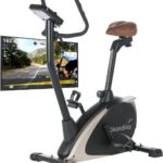 Skandika Vinneren/Glede - Vélo d'appartement ergomètre - Choix de Selle - Inertie 11 kg - 12 Programmes - Frein magnétique - Bluetooth - Contrôle par appli - Support Tablette