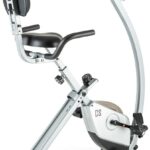 CAPITAL SPORTS Trajector - Vélo d'appartement Fitness pour Exercices Cardio (siège Confortable avec accoudoirs, 8 Niveaux de résistance, Ordinateur de Bord à écran LCD, inertie 3kg)