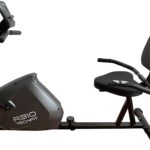 TechFit R310 Vélo d'appartement semi-allongé, Voile Magnétique avec Roue d'Inertie de 6 kg, 8 Niveaux de Difficulté et Dossier