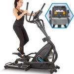 CAPITAL SPORTS Cross Trainer Helix Star Mr - Vélo d'appartement, Parcours virtuels, 32 Niveaux de résistance, Volant d'inertie 21kg, Capteurs de fréquence Cardiaque, 12 programmes