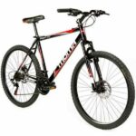 Vélo VTT Moma Bikes Fox 26″, Shimano 21v, Freins a Disque Hydraulique, Suspension avant – Noir