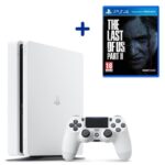 Console PS4 Slim 500Go Blanche/Glacier White + The Last of Us Part II