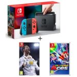 Pack Nintendo Switch Néon + Fifa 18 + Mario Tennis Aces