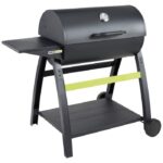 COOK'IN GARDEN Barbecue à charbon Tonino - Acier émaillé - 68x41,5 cm - Noir et vert