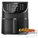 Cosori Friteuse sans Huile à Air Chaude 5,5L, avec 11 Programmes, Fonction de Maintien au Chaud & Préchauffage-Noir