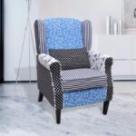 Fauteuil avec design de patchwork Tissu YULINSHOP