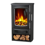 Chemin'Arte 203 Foyer Helsinki cheminee electrique effet flamme, Noir