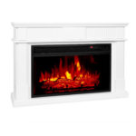KLARSTEIN Bern Cheminée électrique : 1000/2000 W, Simulation de Flamme LED, Télécommande, Thermostat: 10-30 °C, Minuterie hebdomadaire, Open Window Detection, Protection Contre la surchauffe, Blanc
