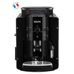KRUPS ESSENTIAL NOIRE Machine à café à grain Machine à café broyeur grain Cafetière expresso 2 tasses Nettoyage automatique Buse vapeur Cappuccino