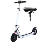 NEOBOOSTER NEORIDE + SELLE - Trottinette électrique pliable 8 pouces blanche - 350 W - 6.6Ah - Larges roues increvables - Double su