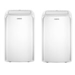 OCEANIC Pack de 2 climatiseurs réversibles mobiles 3530 W - 12000 BTU - Chaud/Froid - Programmable - Classe énergétique A