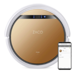 ZACO V5x – Robot aspirateur 2 en 1 Max et capteurs intelligents, 4 Modes de Nettoyage et Charge Automatique, Application et Assistant Vocal Alexa, Couleur Brun Bronze, 22 W, avec WiFi