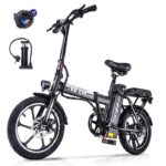 AVDLEU Vélo Électrique Pliable 16", 250W-25km/h, 11.4Ah/36V Batterie Amovible, 40-70km (Mode ASSIST), Vélo Urbain Adolescent/Adulte